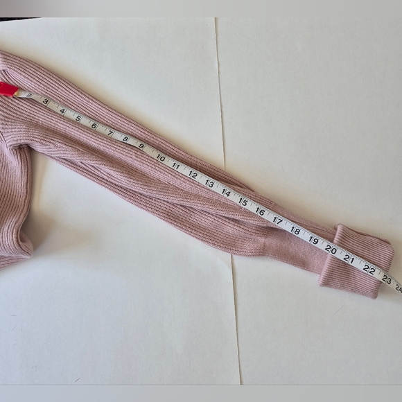 Free People Sweater Gingersnap Pink Cashmere Blend Long Sleeve Size XS - Picture 11 of 11